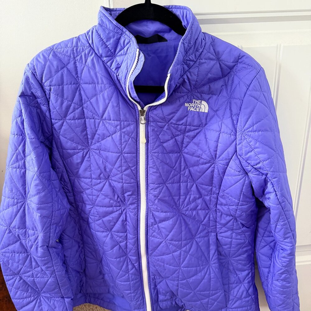 The North Face Quilted Periwinkle Full-Zip Jacket Size XL